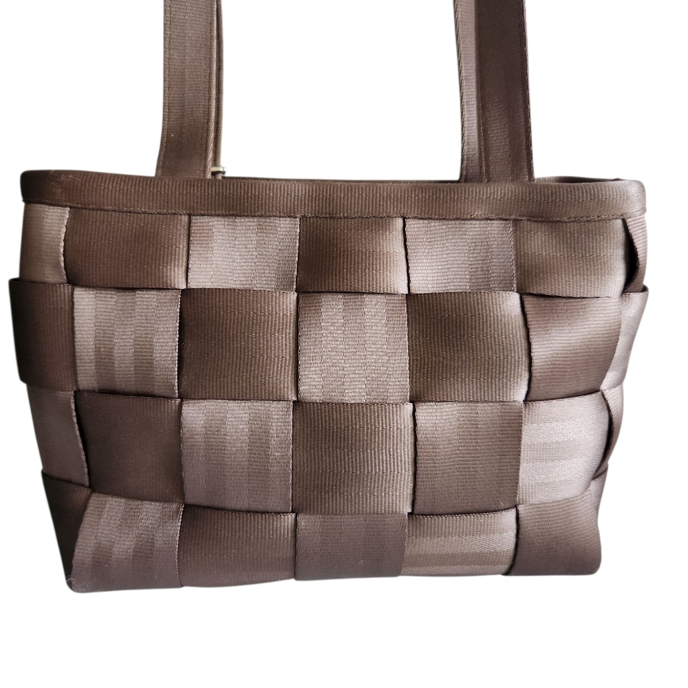 Harveys Seatbelt Bag Mushroom Brown Woven Shoulder Handbag - Picture 7 of 16